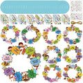 Hollowfly 48 Sets Christian Easter Wreath Craft Kit for Sunday School