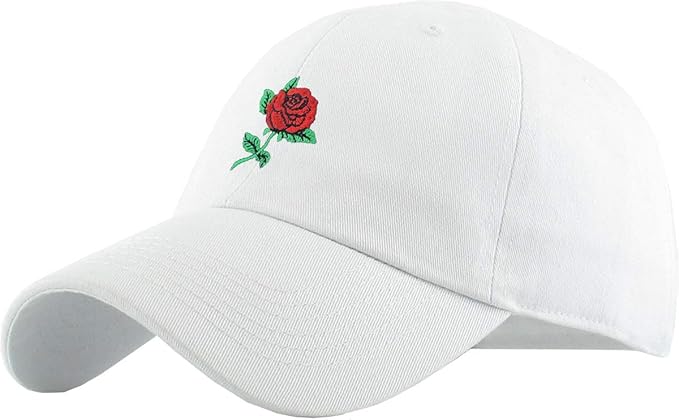 Rose Flowers Love Good Vibes Men Women Dad Hat Baseball Cap Adjustable Unisex