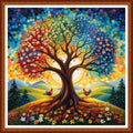 Joyhoor Stamped Cross Stitch Kits for Beginners Needlepoint Kits for Adults Embroidery Kits 11CT Counted Cross Stitch Kits Printed Embroidery Pattern- Tree of Life 18x18 inchs
