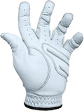 MONKEY GRIP Golf Glove Bearing Capacity Non Slip No Slice pad Premium Leather Power Pad Left Hand, MAN-Small, White