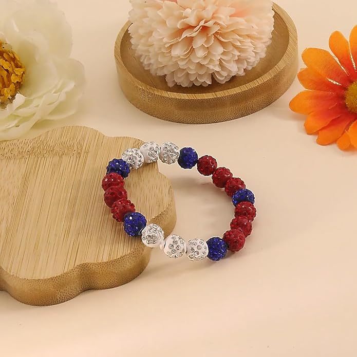 Baseball Bracelet for Women Men Baseball Mom Accessories Essentials Stuff Sparking Bead Bracelet Jewelry Baseballs Sport Fan Bracelet for Sports Game Team
