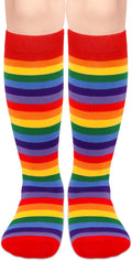 Sarfel Kids Soccer Socks Toddler Soccer Socks Girls Boys Soccer Socks Kids Tube Socks with Stripes Toddler Knee High Socks