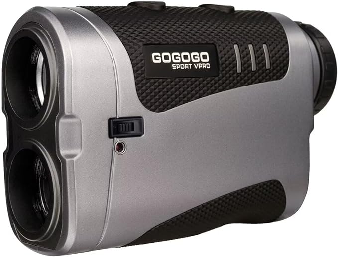 Gogogo Sport Vpro VRP Golf Rangefinder with Slope Switch, 1500/2500 yd, 7X Magnification, Magnet Stripe, ±0.3yd Accuracy, Rechargeable Range Finders for Golfing/Hunting,Golf Accessories
