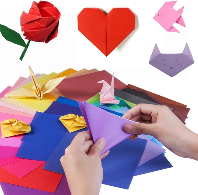 Opret Origami Paper 6x6 inch, 100 Sheets Origami Paper 50 Vivid Colors 15x15 cm - Image 6