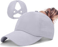 ZTL Women's High Ponytail Baseball Cap Performance Running Hat Quick Dry Mesh Sports Cap Unstructured Dad Trucker Hats