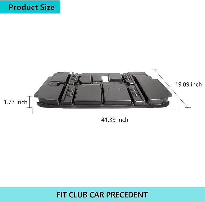 10L0L Golf Cart Under Seat Storage Tray for EZGO RXV TXT Club Car DS Precedent Electric Vehicle with Original Trojan Battery Underseat Organizer Container Holder Plate