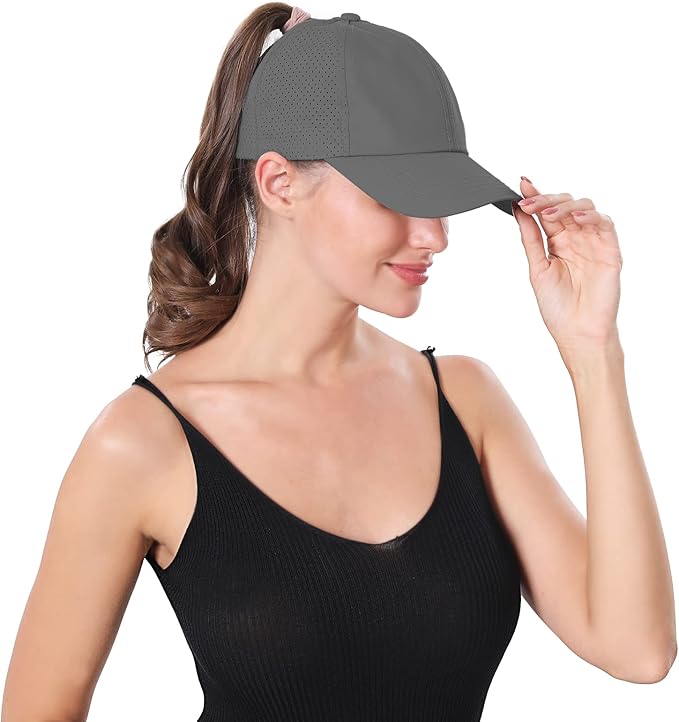 ZTL Women's High Ponytail Baseball Cap Performance Running Hat Quick Dry Mesh Sports Cap Unstructured Dad Trucker Hats