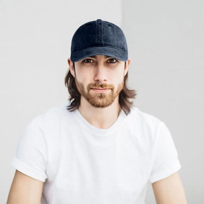 Edoneery Men Women Baseball Cap-Low Profile Adjustable Washed Cotton Golf Dad Hat