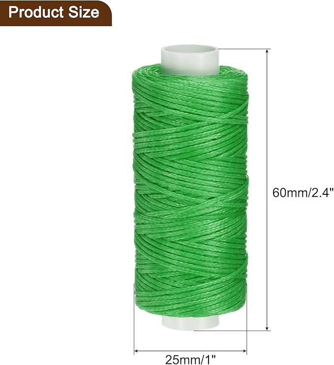 uxcell Leather Sewing Waxed Thread, 55 Yards / 50m 0.8mm 150D Flat Polyester - Image 6