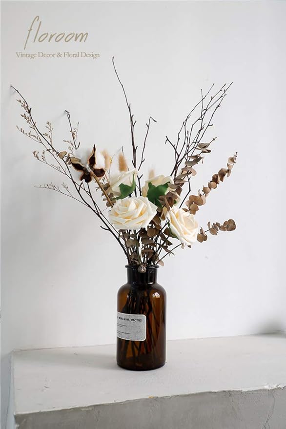 Floroom Artificial Flowers 25pcs Real Looking Cream Foam Fake Roses - Image 6