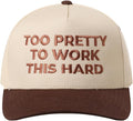 MIRMARU Two-Tone Vintage Canvas Trucker Hats for Men & Women, Adjustable Size Baseball Caps with Trendy Embroidered Design
