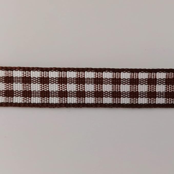 Brown Gingham Ribbon 25 Yards Christmas Ribbon - Image 9