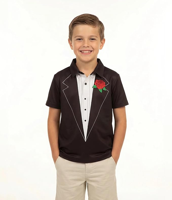 Tipsy Elves Kids and Toddlers Golf Shirts - Athletic Comfort Fit with Quick Dry Material