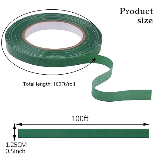 Prudiut Floral Tape Green Waterproof Flower Tape, 1/2" Wide Adhesive Florist - Image 3