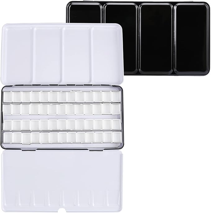 LOONENG Empty Watercolor Palette, Metal Watercolor Tin - Image 2