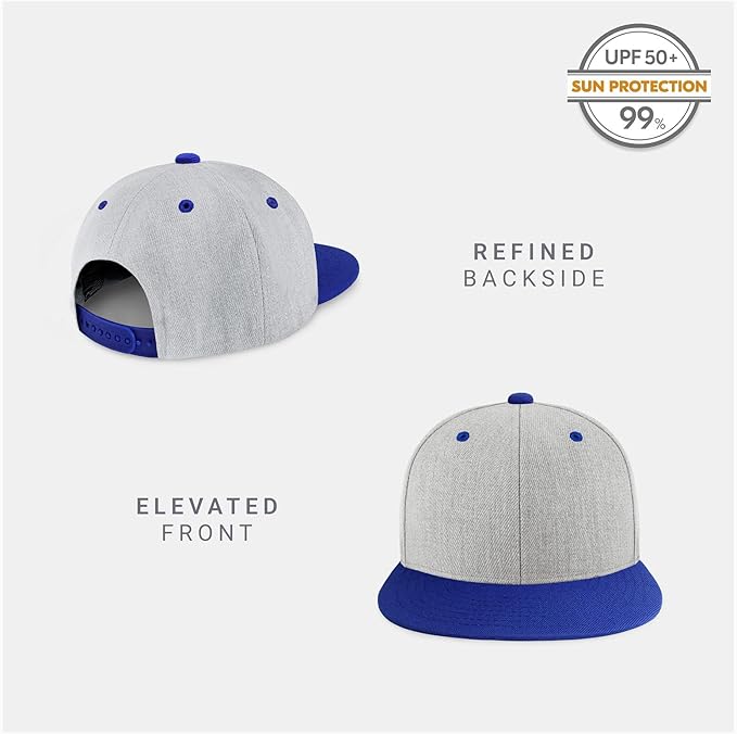 CHOK.LIDS Flat Bill Visor Classic Snapback Hat Blank Adjustable Brim High Top End Trendy Color Style Plain Tone Baseball Cap