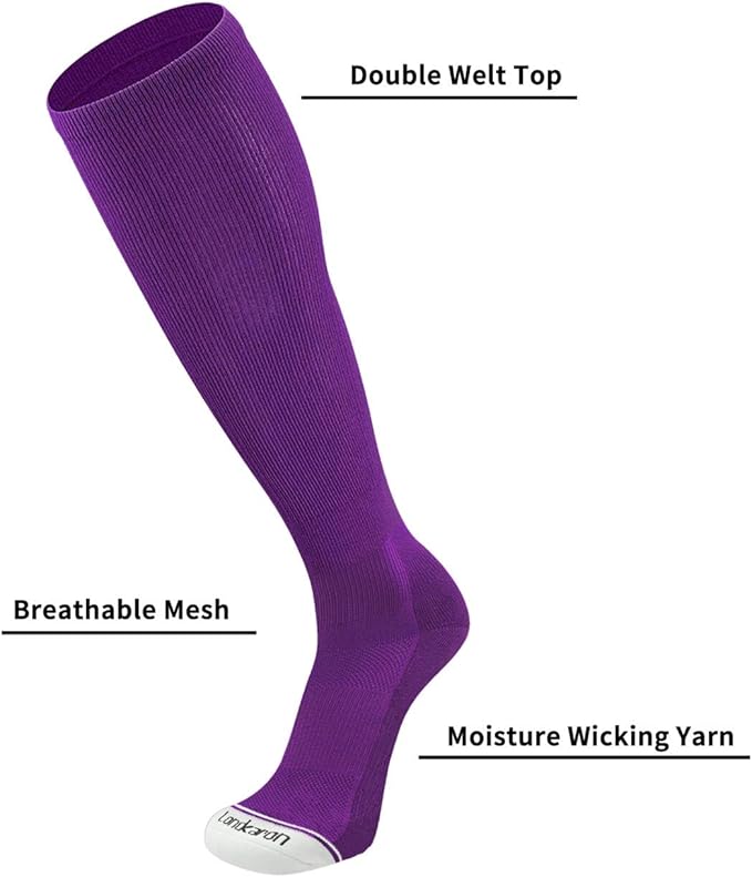 Youth Performance Baseball & Softball Socks (3 Pairs) over the Calf