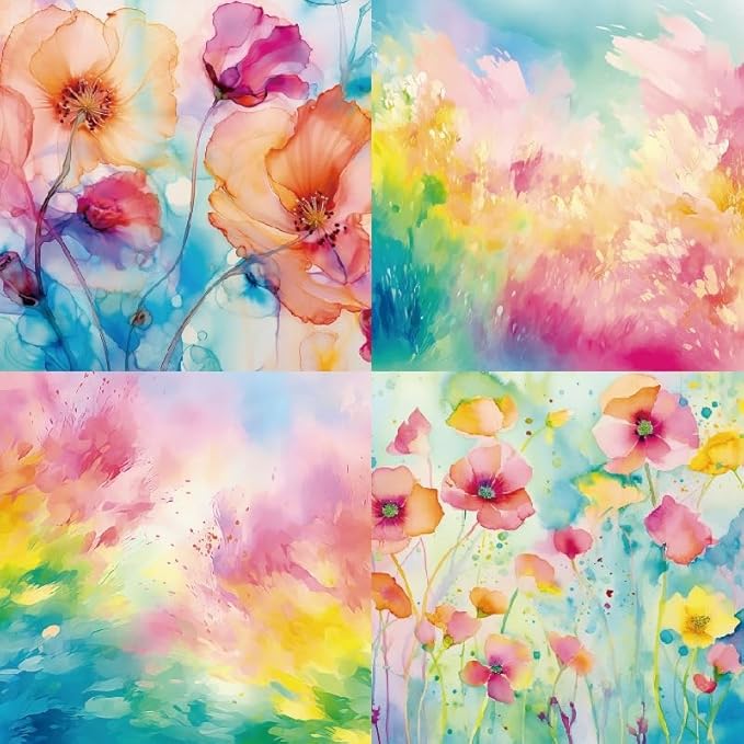 Vintage Scrapbook Paper Pad Floral Patterned Paper 6×6, 24 Sheets Single-Sided - Image 4