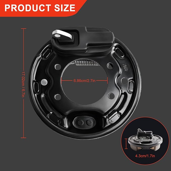 Rear Brake Assembly Kit for Club Car Golf Cart - Fits Precedent/DS (1995-Up) & Tempo (2018-Up), Driver & Passenger Side, Replaces OEM# 101823301,103380202