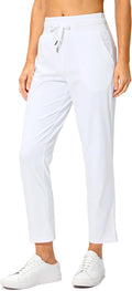 Soothfeel Women's Pants with 4 Pockets 7/8 Stretch High Waisted Sweatpants Travel Athletic Work Golf Pants for Women