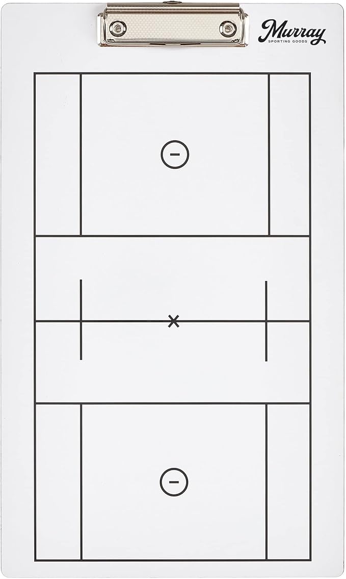 Murray Sporting Goods Dry Erase Coaches Clipboard | Double-Sided Dry Erase White Board