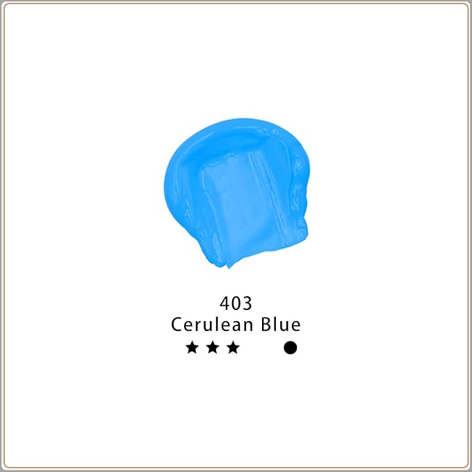 Artecho Blue Acrylic Paint, Cerulean Blue Paint Tubes, Art Craft Paints - Image 2