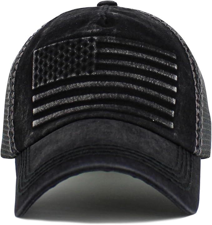 KBETHOS Flag USA America Military Thin Blue Line Thin Red Line Vintage Distressed Baseball Cap Dad Hat Unisex Adjustable…
