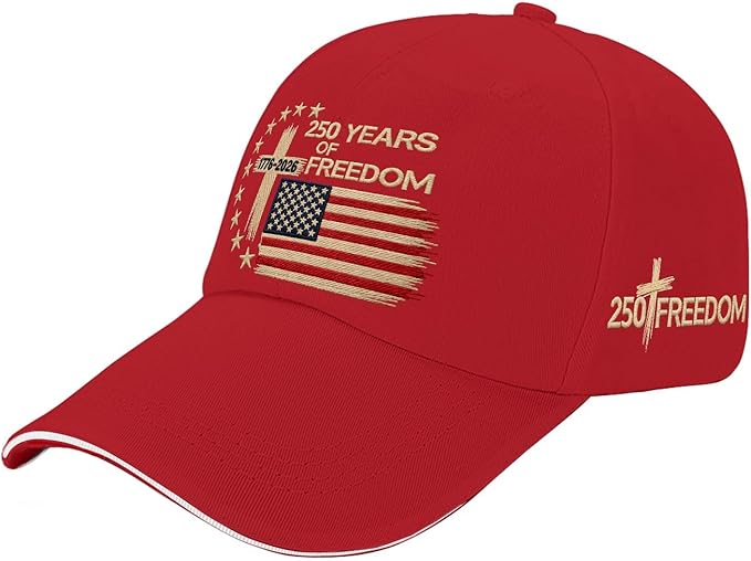 US 250 Years Freedoms 1776-2026 250th Birthday Embroidered Hats Garde Cap for Him