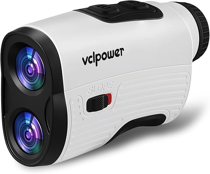 VCLPOWERW Golf Rangefinder with Slope, 1200 Yards Laser Range Finder for Golf & Hunting, 7X Magnification, Flag Lock Vibration, Rechargeable Battery, Magnetic Strip, Waterproof Golf Accessories