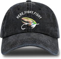 Fishing Adjustable Cotton Baseball Cap, Funny Trucker Hat Gift for Men Women Grandpa Dad Fishing Lover Fisherman