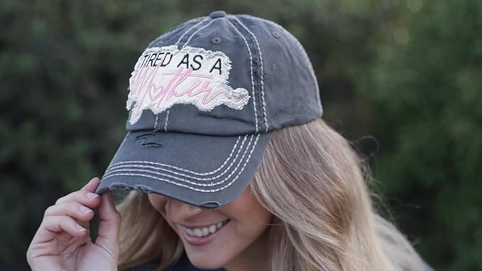 Funky Junque Distressed Vintage Baseball Cap - Embroidered Patch Women's Hat - Holiday, Lifestyle & Patriotic Designs