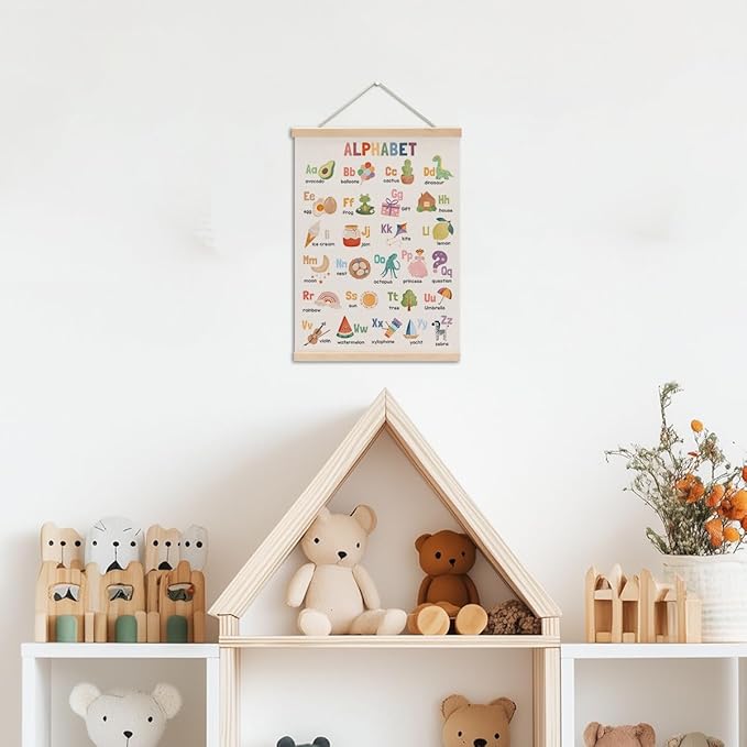 Alphabet Poster Hanger, Alphabet ABC Chart Nursery Decor Wall Decor, Toddler - Image 3
