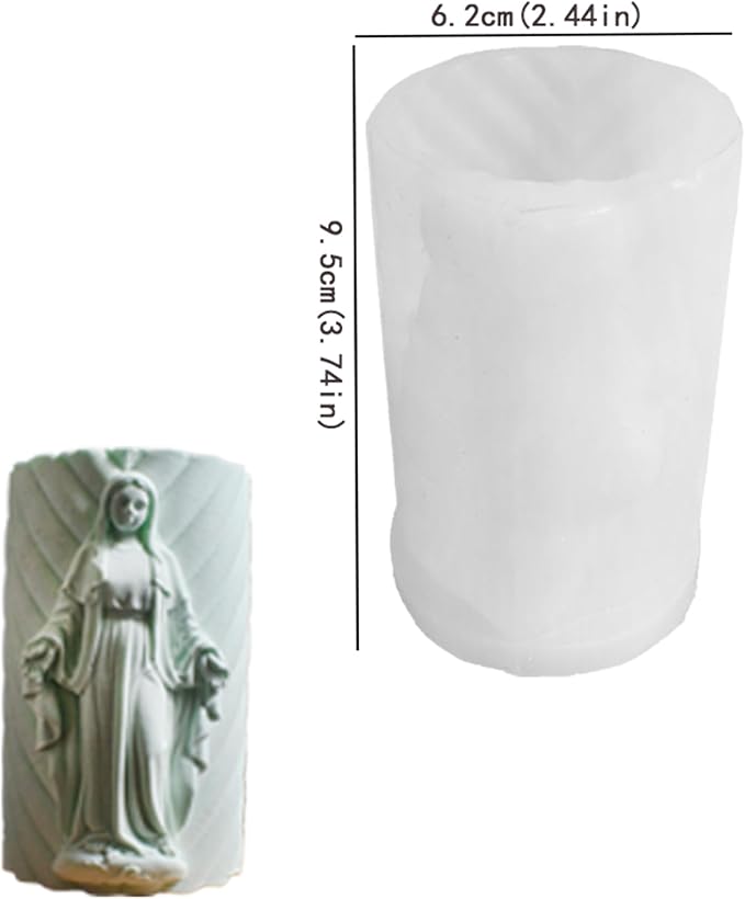 Religion Cylinder Nativity Jesus Angel Soap Resin Casting 3D Nativity Scene - Image 2