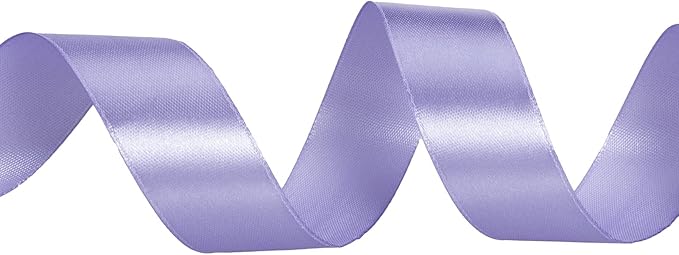 1 Inch Violet Solid Satin Ribbon, 50 Yards Craft Fabric Ribbon - Image 3