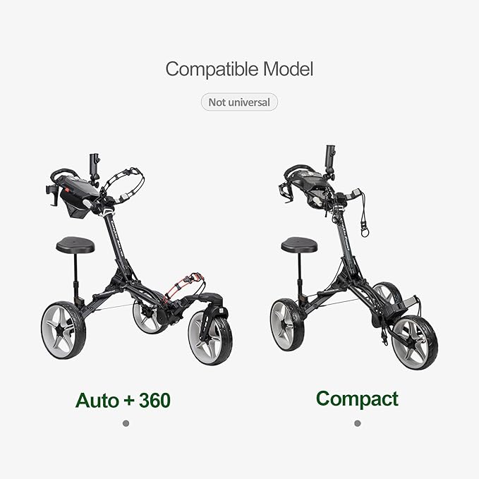Caddytek Removable Golf Cart Seat, Golf Push Cart Seat, Golf Chair Accessory, Trolly Seat for 3 Wheels and 4 Wheels