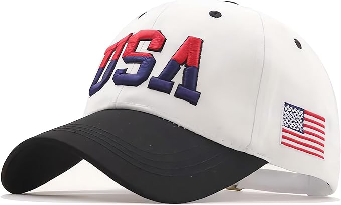 USA Flag Baseball Cap American Patriotic Trucker Hat Father Dad Mother Mom Adjustable Sportswear Hat for Men Women Adults