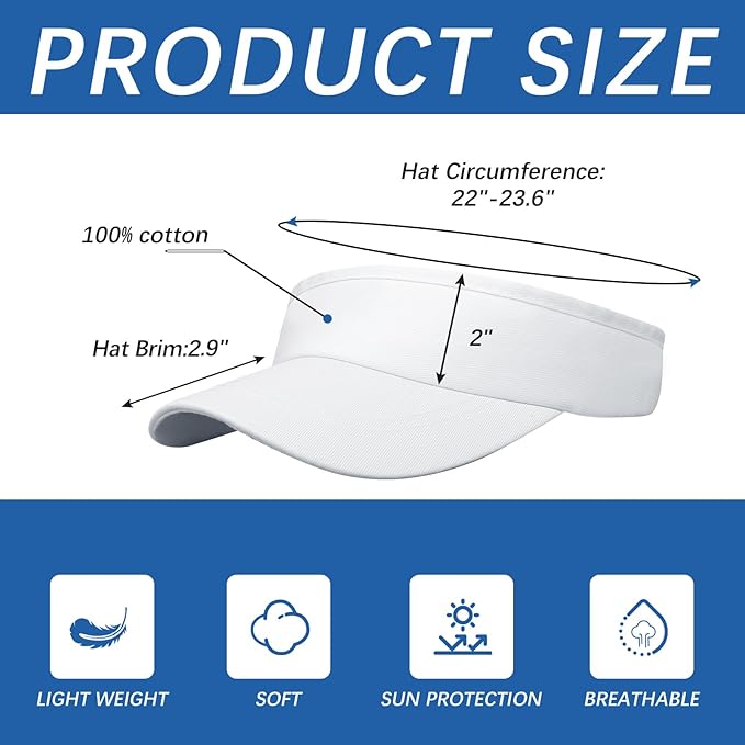 Adjustable Sport Sun Visor Hats Bulk Solid Color Blank Golf Cap Anti Ultraviolet for Beach Tennis Baseball