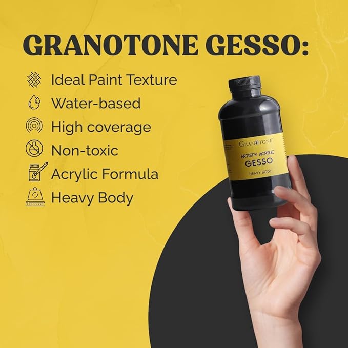 GRANOTONE Acrylic Gesso Water Base | Matte Finish | Interior/Exterior Use | - Image 6