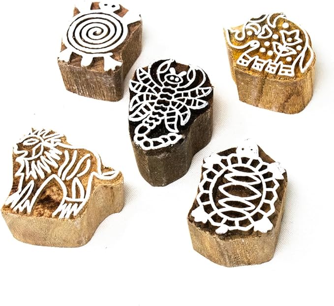 Hashcart Wooden Stamp Block, Printing Stamp Design Set | Block by Hashcart