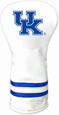 Team Golf NCAA White Vintage Driver Golf Club Headcover, Form Fitting Design, Retro Design