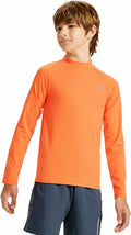 DEVOROPA Youth Boys Compression Thermal Shirt Long Sleeve Kids Fleece Baselayer Soccer Baseball Undershirt Slim/Regular/Husky
