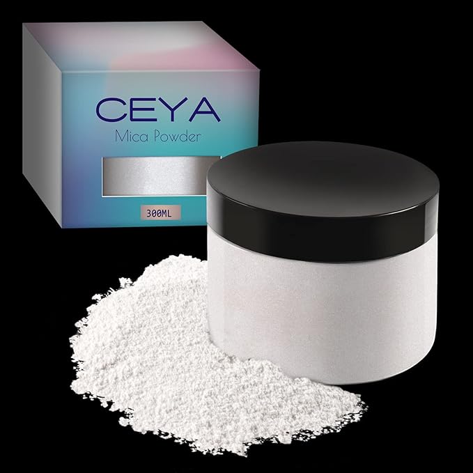 Ceya Mica Powder, 5.3oz/ 150g Porcelain White Pearlescent Effect Colorant by CEYA