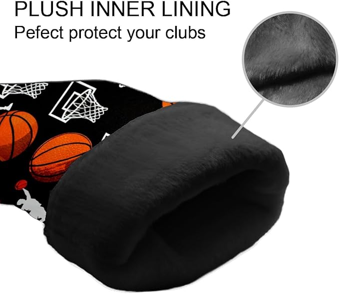 Golf Headcovers Fits Driver Hybrid Fairway 3/5 Wood, Waterproof PU Leather Golf Club Protector, Ideal Sports Accessories & Golfer Gift Colorful Geometry