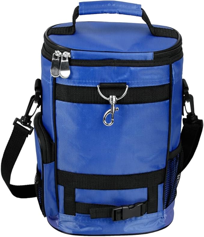 Intech Golf Bag Cooler and Accessory Caddy, Portable Soft Sided 10-Can Insulated Cooler Bag, Fits on a Golf Cart, Push Cart or Carry