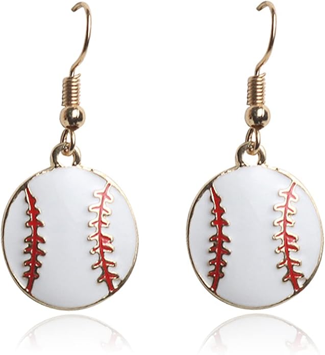 Baseball Earrings for Women Baseball Mom Accessories Essentials Game Day Fan Gifts Lightweight Sports Stud Earrings Jewelry Game Day Shirts Women