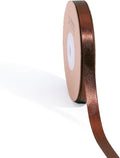 LaRibbons Brown Satin Ribbon 3/8 Inch 50 Yards Thin Luxury Double Faced Firar by LaRibbons