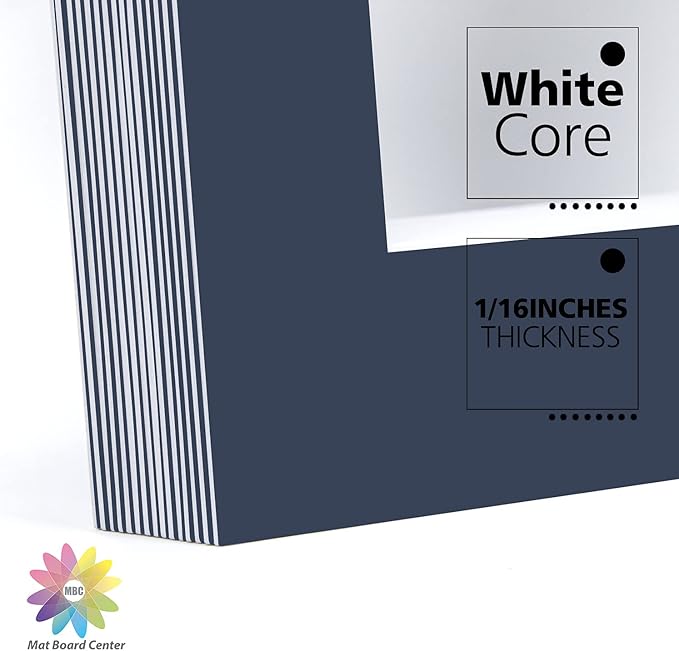 Mat Board Center, 11x14 for 8x10 Dignity Blue Color Mats - Image 8