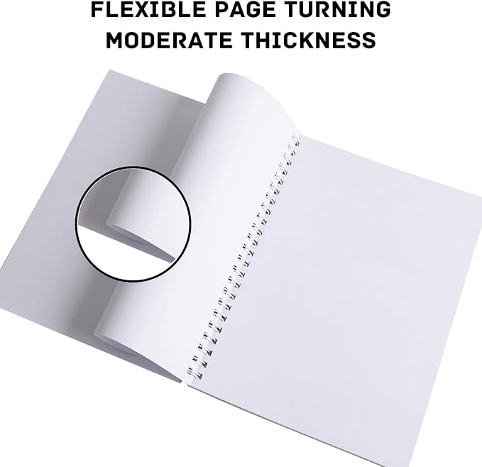 conda 9"x12" Sketch Book, 100 Sheets, Spiral Bound Artist Sketch Pad, Durable - Image 3