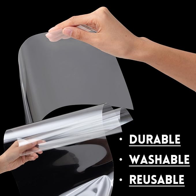 Frienda 12 Inches x 80 ft Rolls 4 Mil Blank Stencil Sheets Acetate Sheets Clear - Image 3