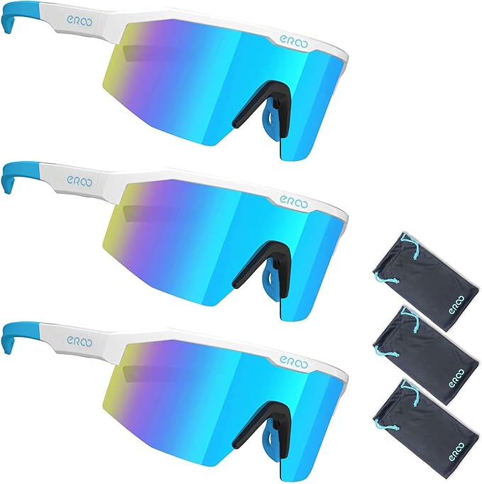 Eazyrun Kids Polarized Sports Sunglasses for Age 8-12 Youth Baseball Softball Cycling Glasses UV Protection for Boy Girl